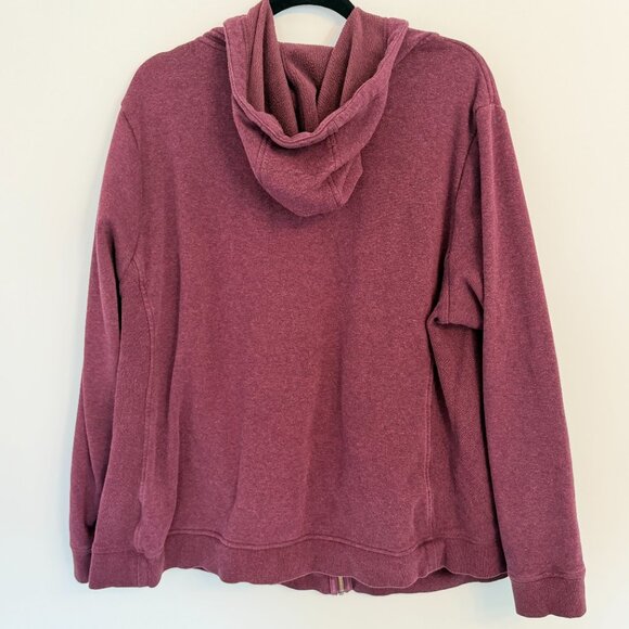 🧥 UGG Full-Zip Hoodie in Heathered Burgundy — Women’s XL - Picture 5 of 7